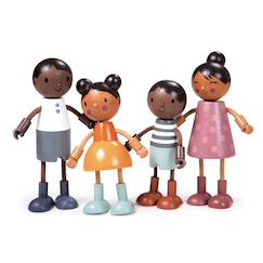 Jouet-Famille de figurines en bois hummingbird