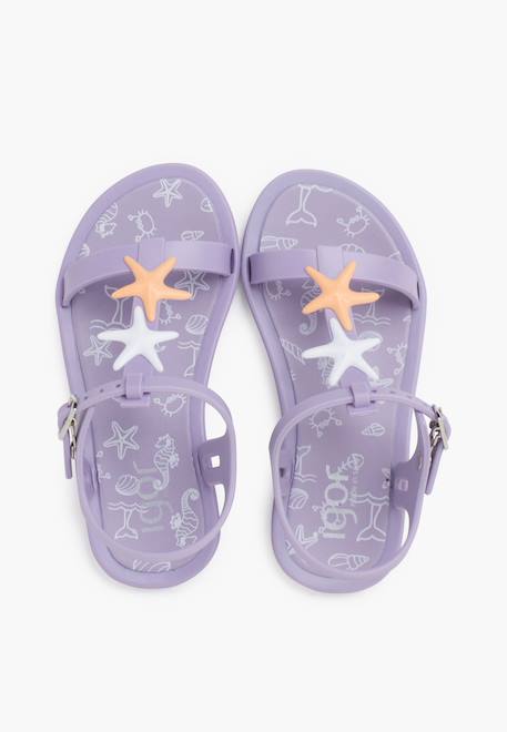 Sandales plage étoiles couleurs pastel Mauve+Menthe+Rose perle 5 - vertbaudet enfant 