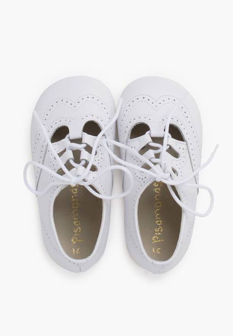 Chaussures anglaises en cuir Beige+Blanc+Bleu marine+Bleu moyen+Bordeaux+Camel+Marron 11 - vertbaudet enfant 