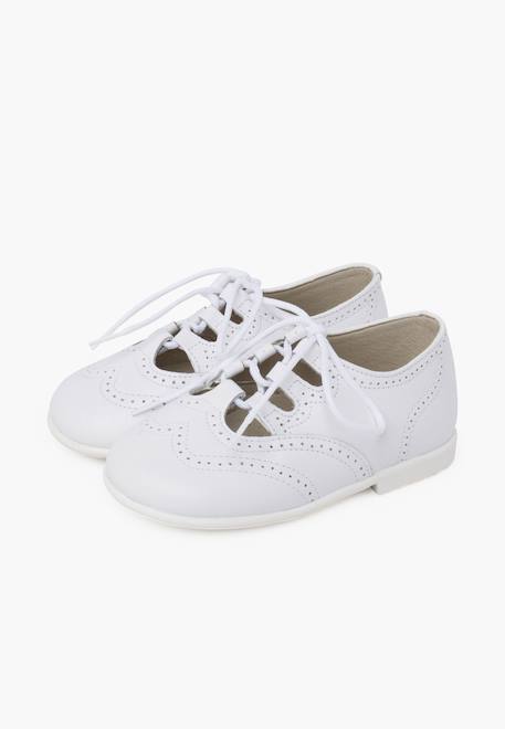 Chaussures anglaises en cuir Beige+Blanc+Bleu marine+Bleu moyen+Bordeaux+Camel+Marron 10 - vertbaudet enfant 