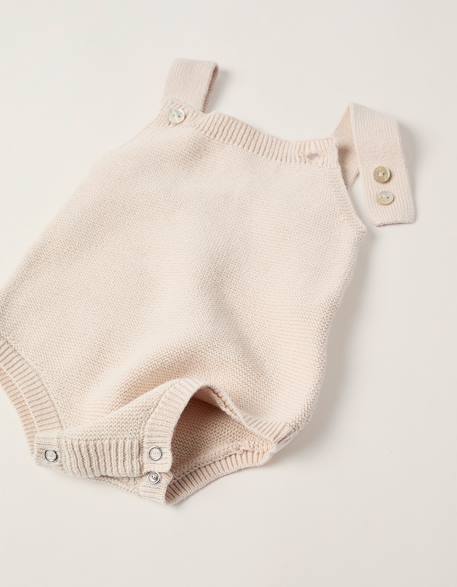 Ensemble en maille de 4 pièces en coton Beige clair 3 - vertbaudet enfant 