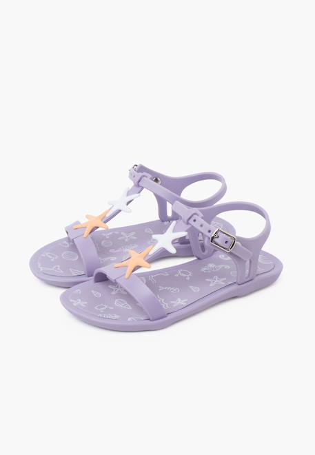 Sandales plage étoiles couleurs pastel Mauve+Menthe+Rose perle 4 - vertbaudet enfant 