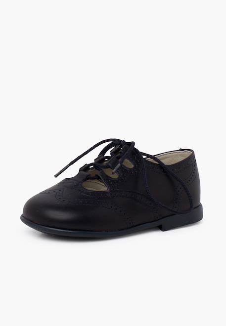 Chaussures anglaises en cuir Beige+Blanc+Bleu marine+Bleu moyen+Bordeaux+Camel+Marron 14 - vertbaudet enfant 