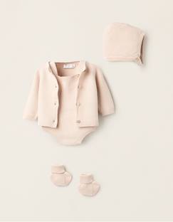 -Ensemble en maille de 4 pièces en coton