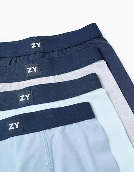 Pack 4 boxers unis Multicolore 3 - vertbaudet enfant 