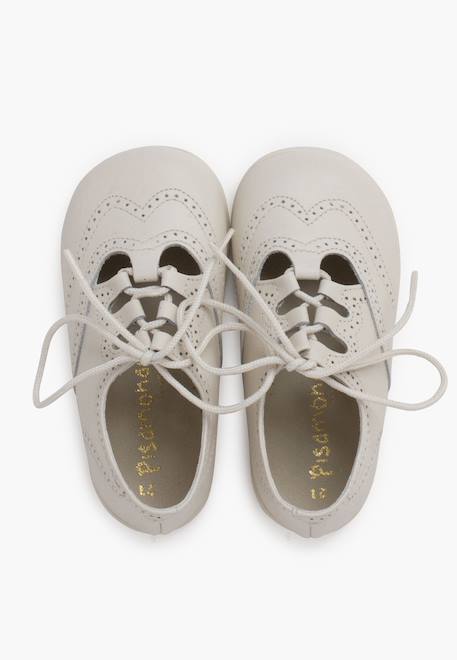 Chaussures anglaises en cuir Beige+Blanc+Bleu marine+Bleu moyen+Bordeaux+Camel+Marron 5 - vertbaudet enfant 