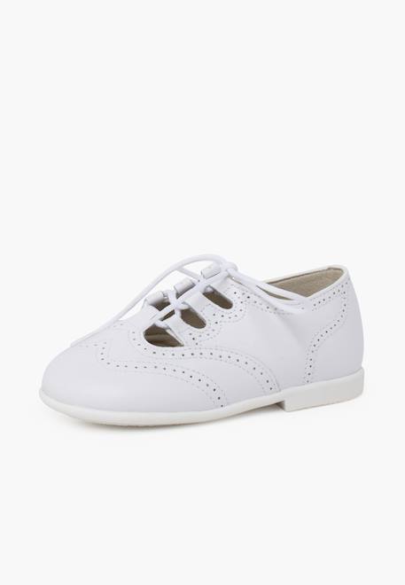 Chaussures anglaises en cuir Beige+Blanc+Bleu marine+Bleu moyen+Bordeaux+Camel+Marron 8 - vertbaudet enfant 