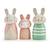 Figurines famille de lapin Rose, vert, blanc 1 - vertbaudet enfant 