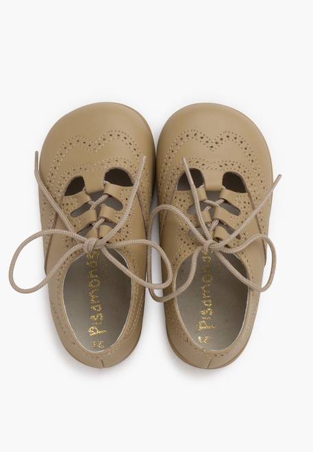 Chaussures anglaises en cuir Beige+Blanc+Bleu marine+Bleu moyen+Bordeaux+Camel+Marron 34 - vertbaudet enfant 