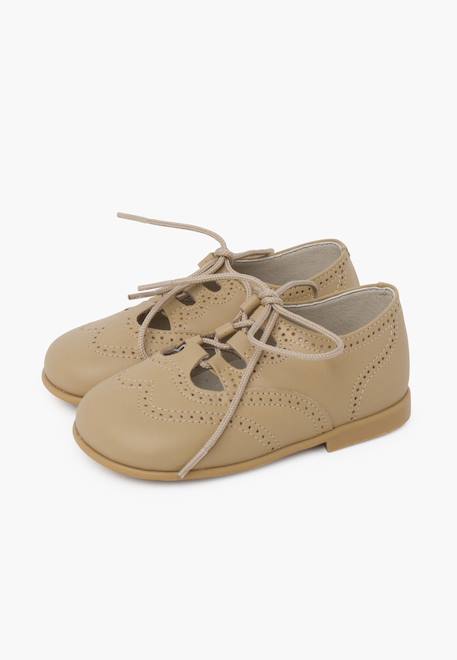 Chaussures anglaises en cuir Beige+Blanc+Bleu marine+Bleu moyen+Bordeaux+Camel+Marron 33 - vertbaudet enfant 