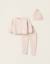 Ensemble de maille 3 pièces Beige clair 1 - vertbaudet enfant 
