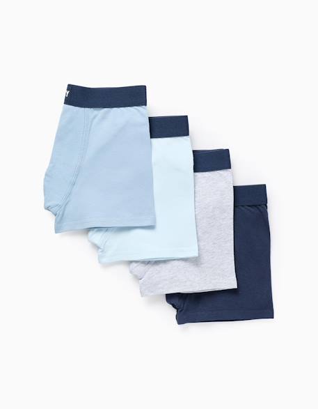 Pack 4 boxers unis Multicolore 1 - vertbaudet enfant 