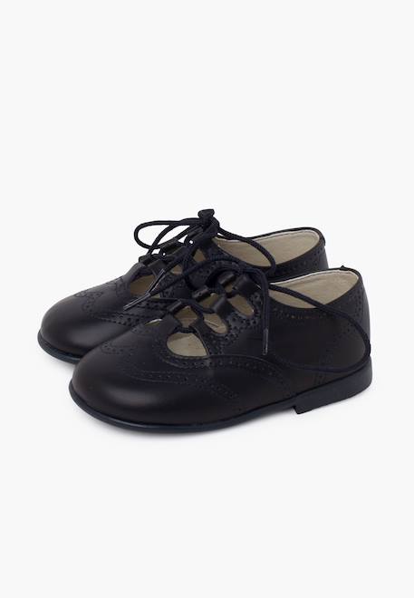 Chaussures anglaises en cuir Beige+Blanc+Bleu marine+Bleu moyen+Bordeaux+Camel+Marron 16 - vertbaudet enfant 