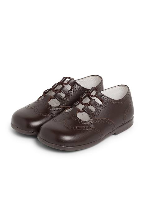 Chaussures anglaises en cuir Beige+Blanc+Bleu marine+Bleu moyen+Bordeaux+Camel+Marron 39 - vertbaudet enfant 