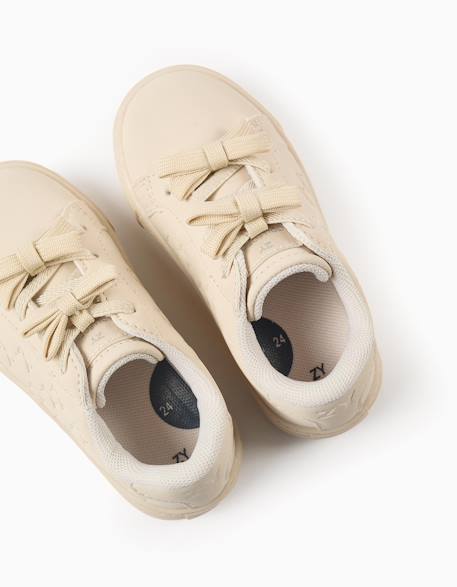 Baskets avec texture et nœuds Beige 3 - vertbaudet enfant 