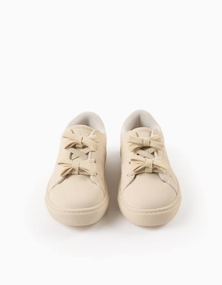 Baskets avec texture et nœuds Beige 2 - vertbaudet enfant 