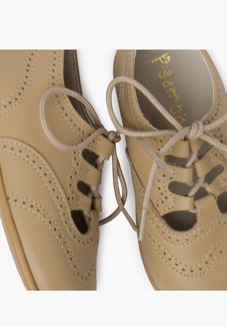 Chaussures anglaises en cuir Beige+Blanc+Bleu marine+Bleu moyen+Bordeaux+Camel+Marron 35 - vertbaudet enfant 