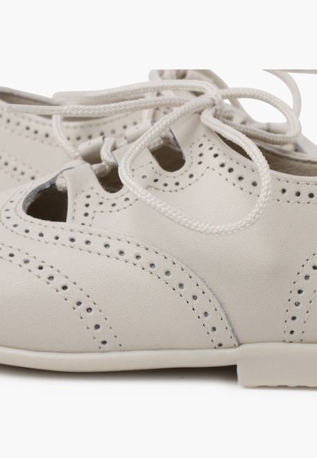 Chaussures anglaises en cuir Beige+Blanc+Bleu marine+Bleu moyen+Bordeaux+Camel+Marron 6 - vertbaudet enfant 