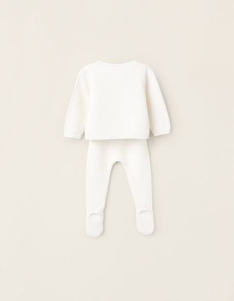 Ensemble de maille 3 pièces Blanc 2 - vertbaudet enfant 
