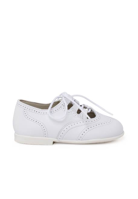 Chaussures anglaises en cuir Beige+Blanc+Bleu marine+Bleu moyen+Bordeaux+Camel+Marron 7 - vertbaudet enfant 