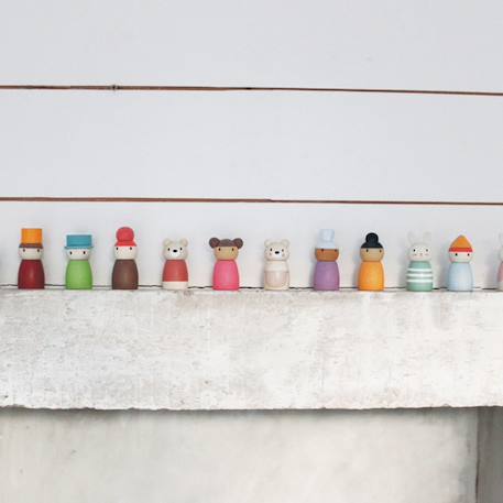 Figurines famille de lapin Rose, vert, blanc 6 - vertbaudet enfant 