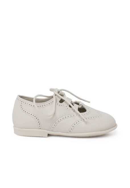 Chaussures anglaises en cuir Beige+Blanc+Bleu marine+Bleu moyen+Bordeaux+Camel+Marron 1 - vertbaudet enfant 
