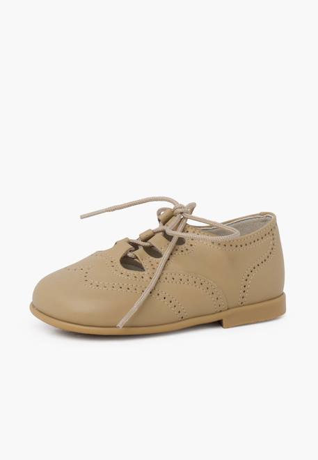Chaussures anglaises en cuir Beige+Blanc+Bleu marine+Bleu moyen+Bordeaux+Camel+Marron 31 - vertbaudet enfant 