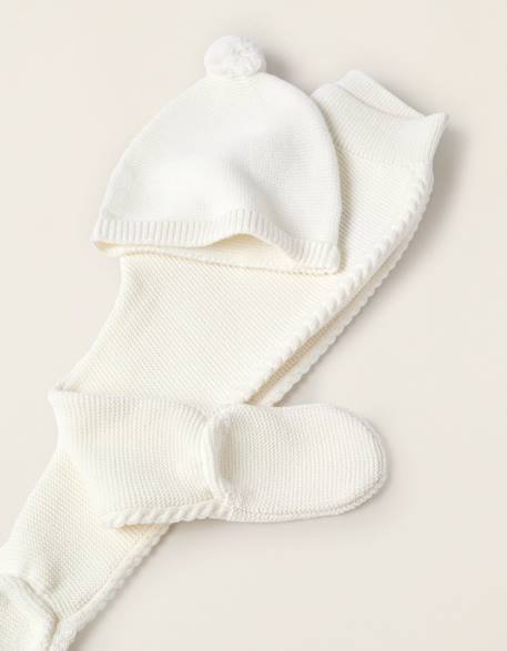 Ensemble de maille 3 pièces Blanc 4 - vertbaudet enfant 