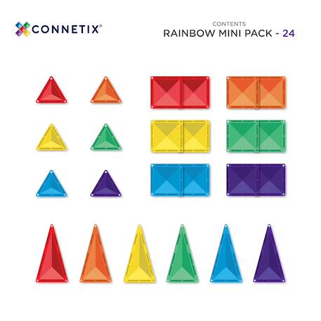 Jeu de construction magnétique arc-en-ciel mini-paquet, 24 pièces Arc-en-ciel 6 - vertbaudet enfant 