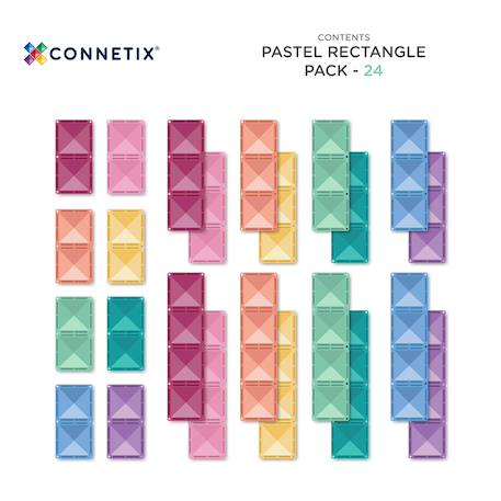 Jeu de construction magnétique pastel paquet rectangle, 24 pièces Pastel 5 - vertbaudet enfant 