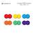 Jeu de construction magnétique arc-en-ciel paquet de balles, 12 pièces Arc-en-ciel 4 - vertbaudet enfant 