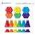 Jeu de construction magnétique arc-en-ciel pack géométrique, 30 pièces Arc-en-ciel 6 - vertbaudet enfant 