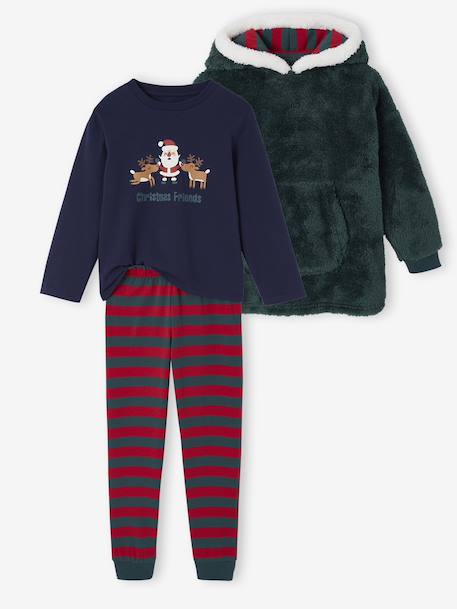 Ensemble pyjama et sweat à capuche Garçon vert 4 - vertbaudet enfant 
