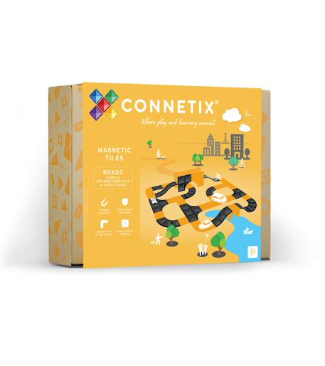 Jeu de construction magnétique pack rampes routières et intersections, 16 pièces Noir 1 - vertbaudet enfant 