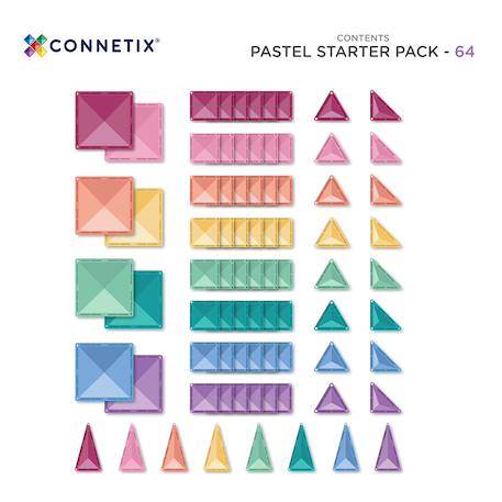 Jeu de construction magnétique pastel pack de démarrage, 64 pièces Pastel 6 - vertbaudet enfant 