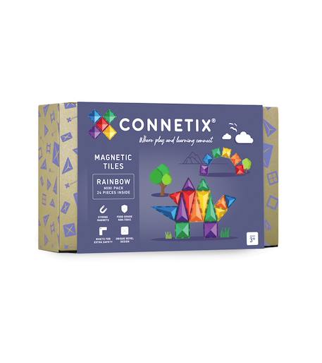 Jeu de construction magnétique arc-en-ciel mini-paquet, 24 pièces Arc-en-ciel 1 - vertbaudet enfant 