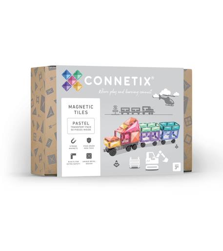 Jeu de construction magnétique pastel paquet de transport, 50 pièces Pastel 1 - vertbaudet enfant 