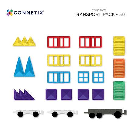 Jeu de construction magnétique arc-en-ciel paquet de transport, 50 pièces Arc-en-ciel 6 - vertbaudet enfant 
