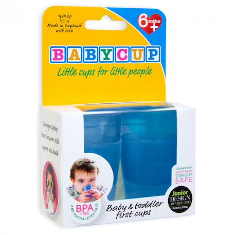 Lot de 4 premières tasses d'apprentissage Bleu+Jaune 2 - vertbaudet enfant 