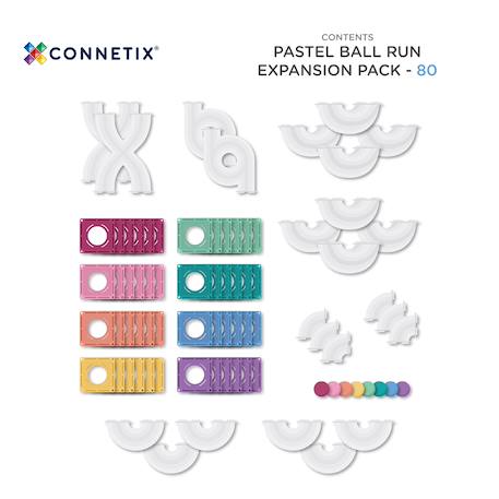 Jeu de construction magnétique pastel paquet course de balle , 80 pièces Pastel 6 - vertbaudet enfant 