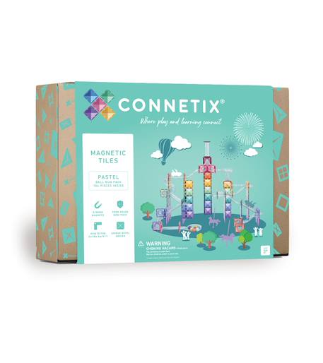 Jeu de construction magnétique pastel paquet course de balle , 106 pièces Pastel 1 - vertbaudet enfant 