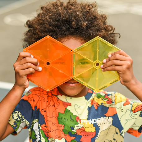 Jeu de construction magnétique arc-en-ciel pack géométrique, 30 pièces Arc-en-ciel 2 - vertbaudet enfant 