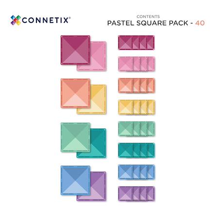 Jeu de construction magnétique pastel paquet carré, 40 pièces Pastel 6 - vertbaudet enfant 