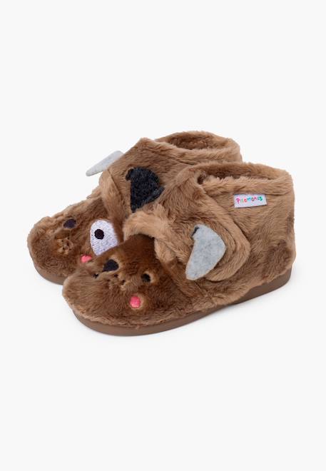 Chaussons animaux peluche Taupe 4 - vertbaudet enfant 