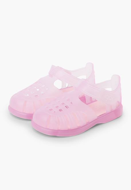 Sandales plage basiques à scratch tobby Blanc+Bleu+Bleu marine+Rose 22 - vertbaudet enfant 