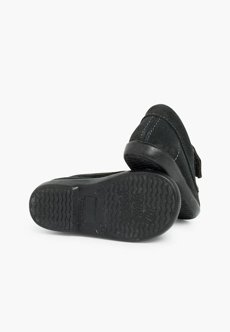 Mocassins en suède à scratch Beige+Bleu marine+Camel+Gris+Marron 19 - vertbaudet enfant 