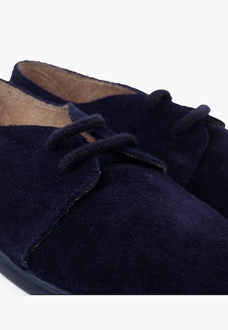 Derbies suède lacets garçon semelle fine Bleu marine+Gris+Taupe 6 - vertbaudet enfant 