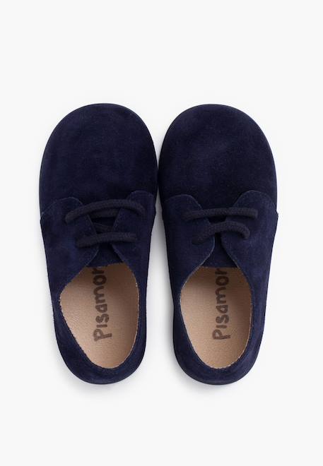 Derbies suède lacets garçon semelle fine Bleu marine+Gris+Taupe 5 - vertbaudet enfant 