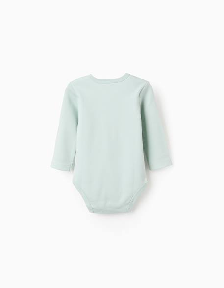 Lot de 4 bodies en coton Multicolore 2 - vertbaudet enfant 