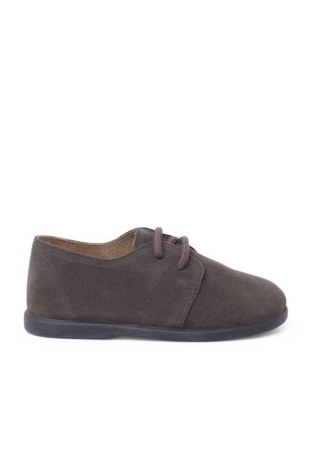 Derbies suède lacets garçon semelle fine Bleu marine+Gris+Taupe 7 - vertbaudet enfant 